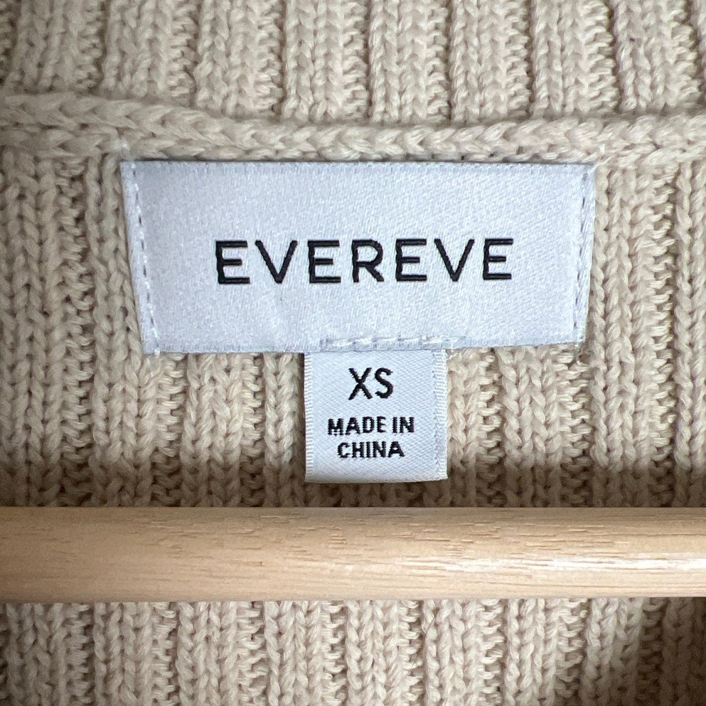 Evereve XS Vest Knit Patterned 100% Cotton Tia Crochet