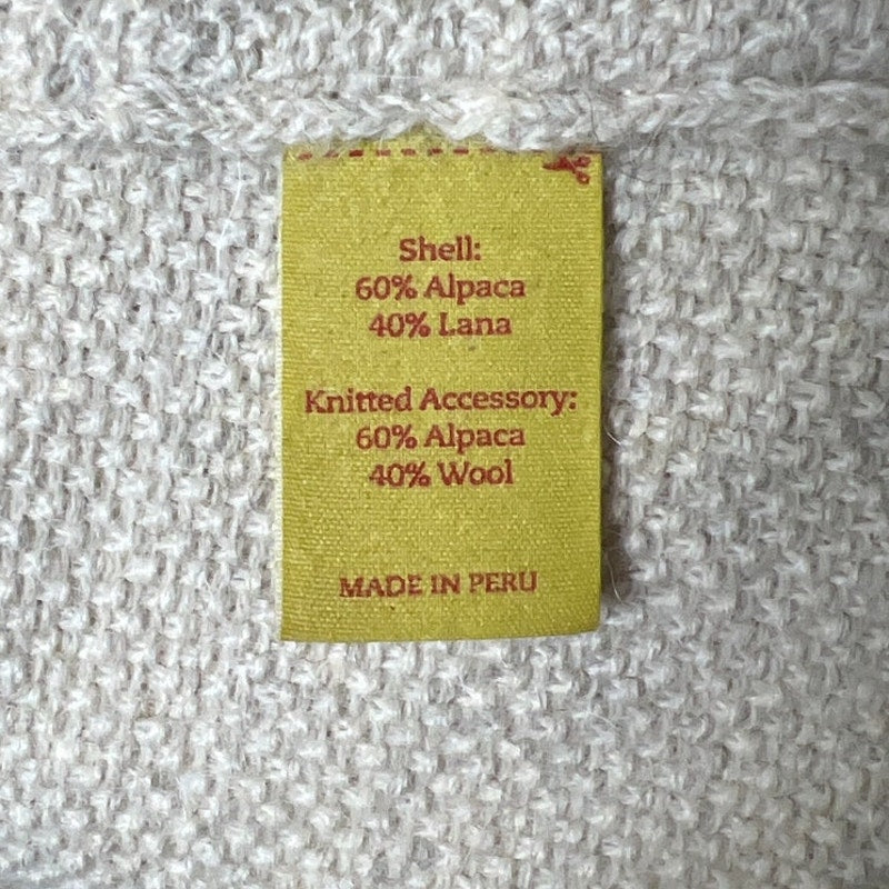 Kuna Medium Zip Up Jacket Gray Alpaca Wool Cardigan Sweater Women's
