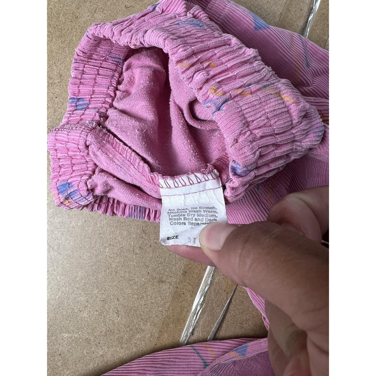 Oshkosh Bigosh Genuine American Jogger Pants Girls 7 Pink Corduroy Elastic Waist