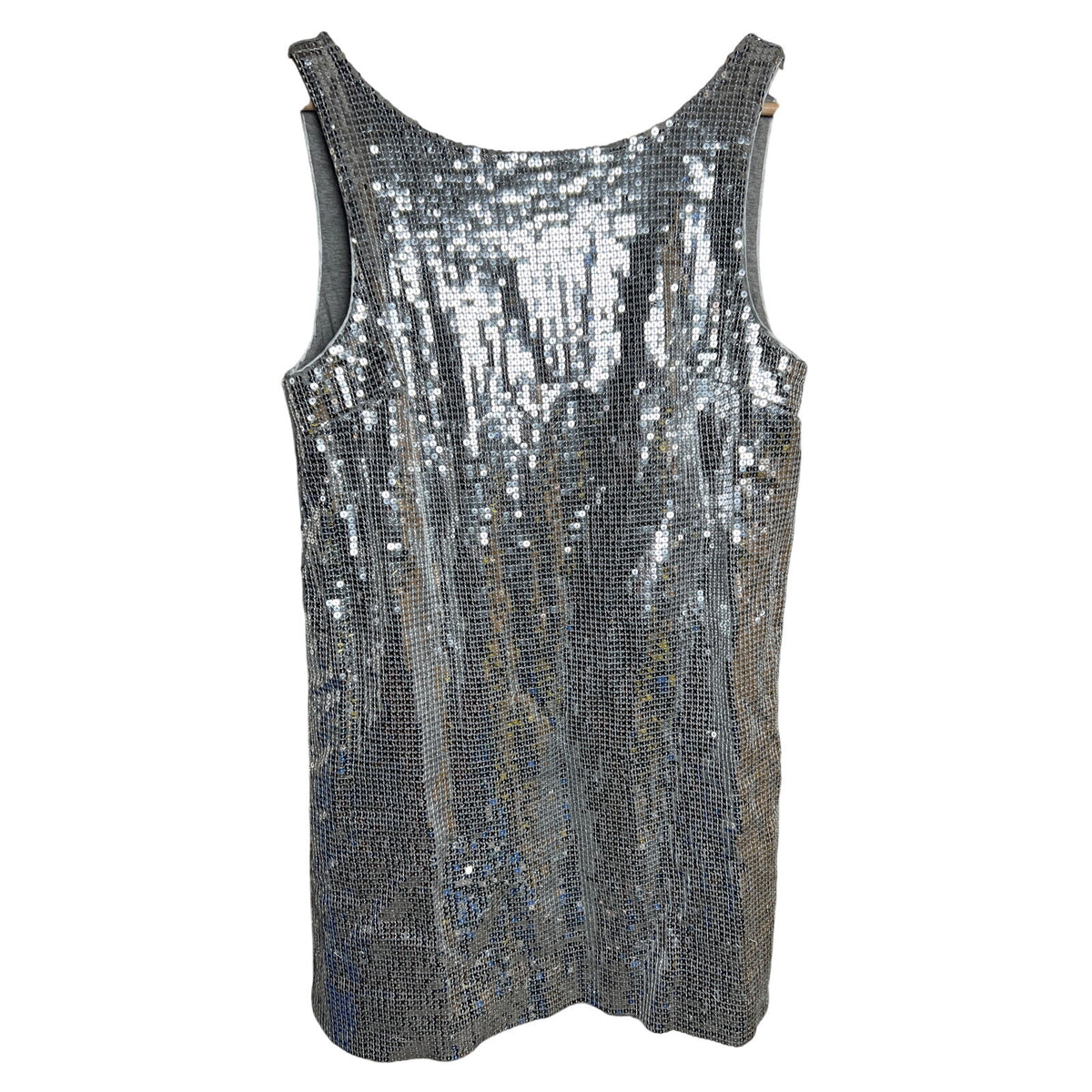 Y2K Sequin Silver Metallic 100% Cotton Tank Top *Dimensions In Picture*