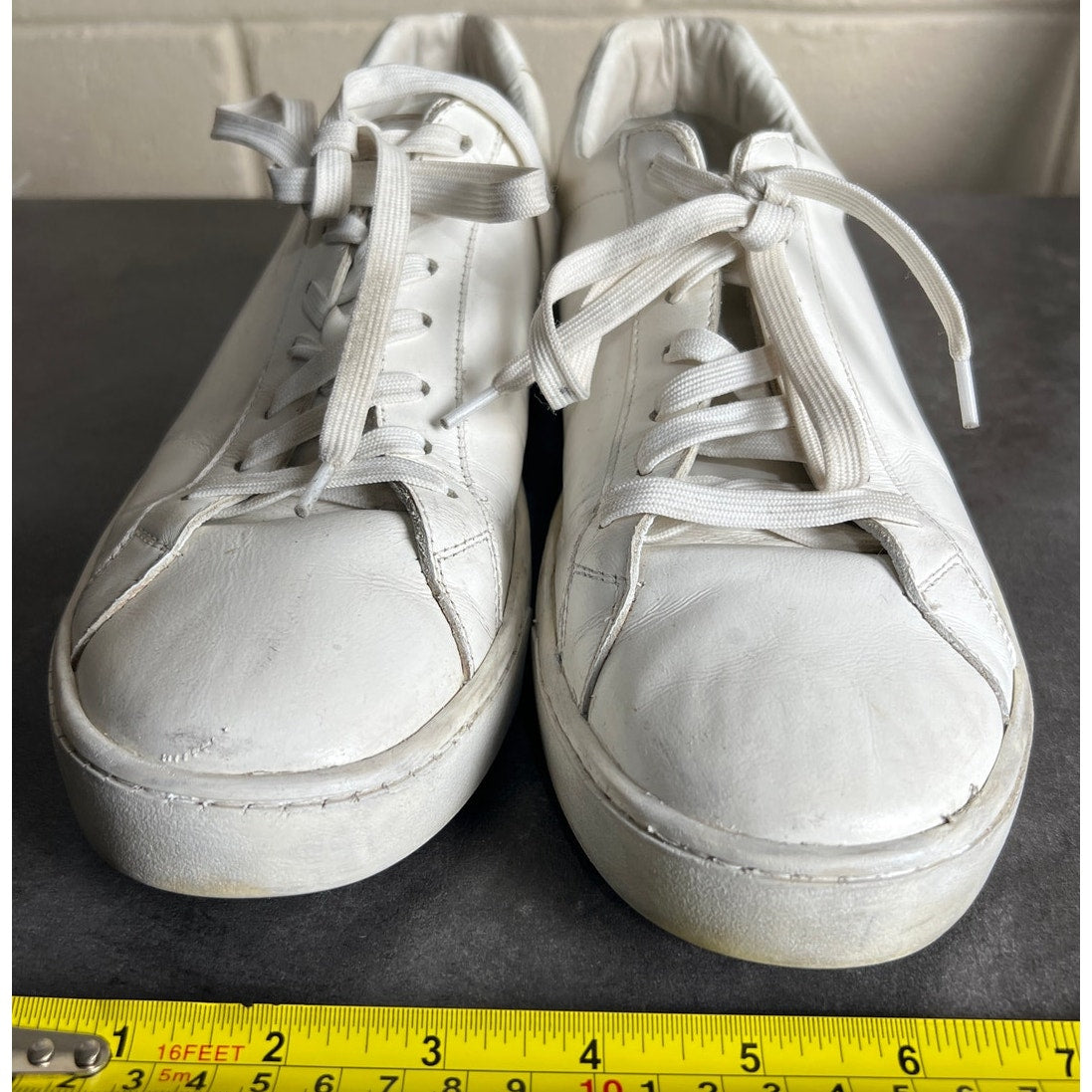 Marcella NY Size 41 White Canva Lace Sneakers Size 10 Women's