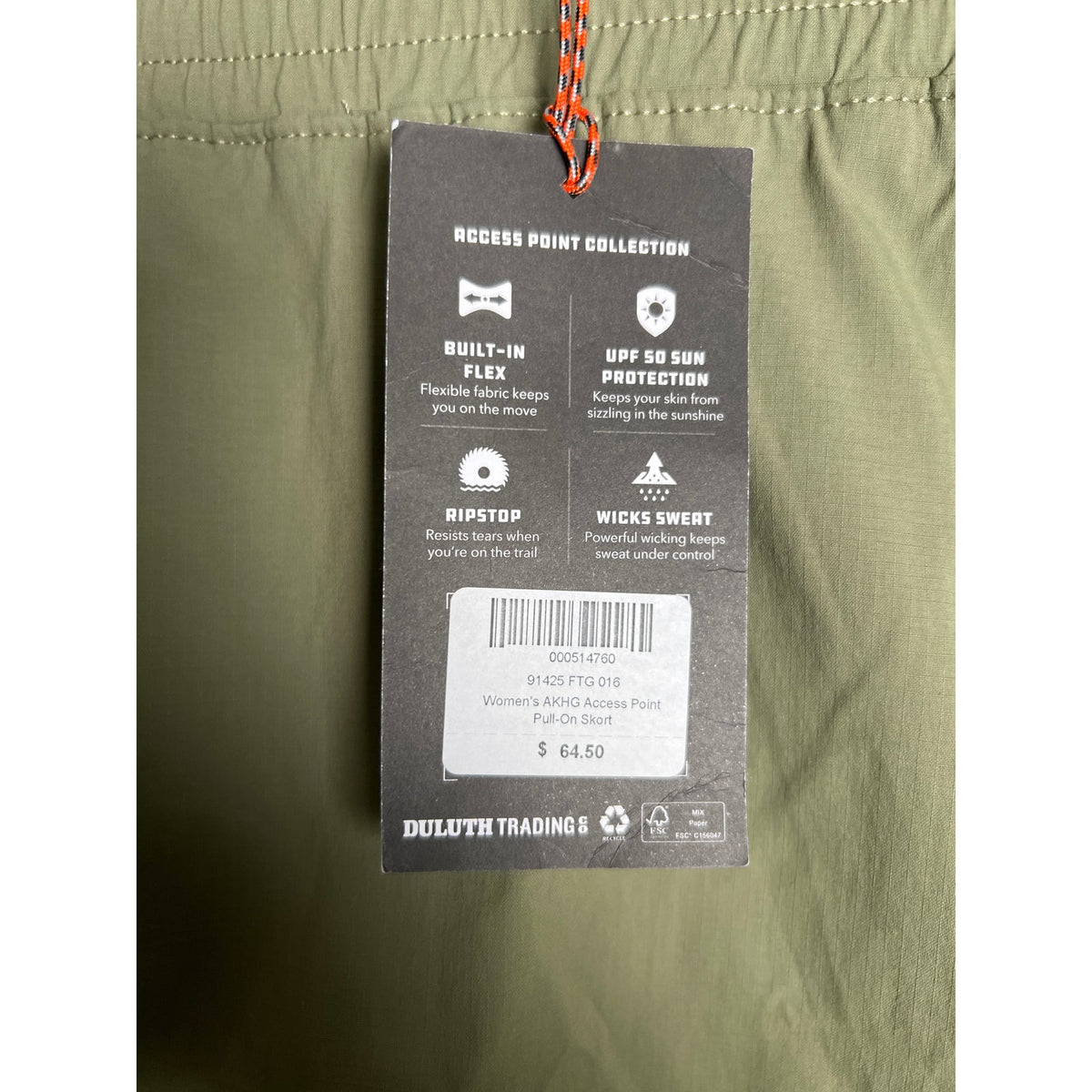 Alaskan Hardgear Access Point NWT Pull On Shorts Nylon Size 16