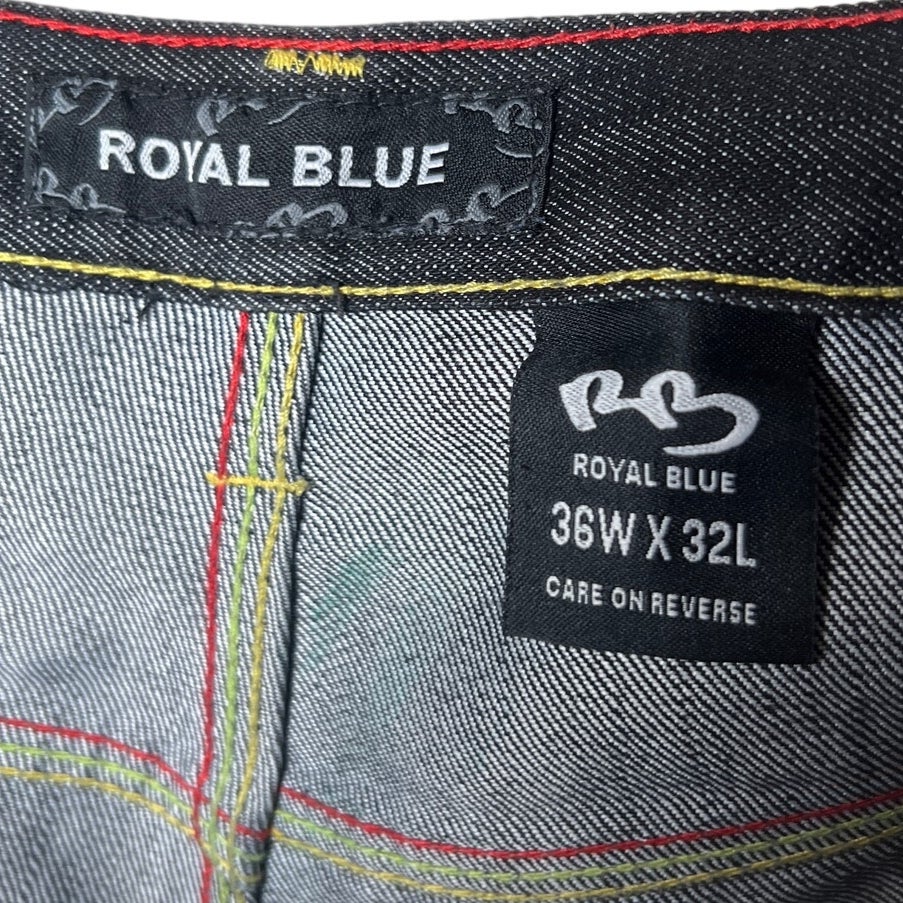 Royal Blue Y2K Baggy Cut Jorts Shorts Size 36 Denim
