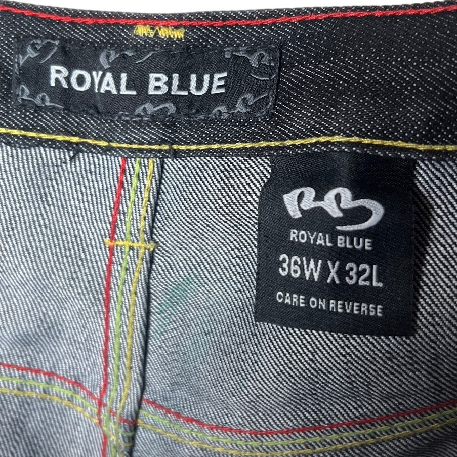 Royal Blue Y2K Baggy Cut Jorts Shorts Size 36 Denim