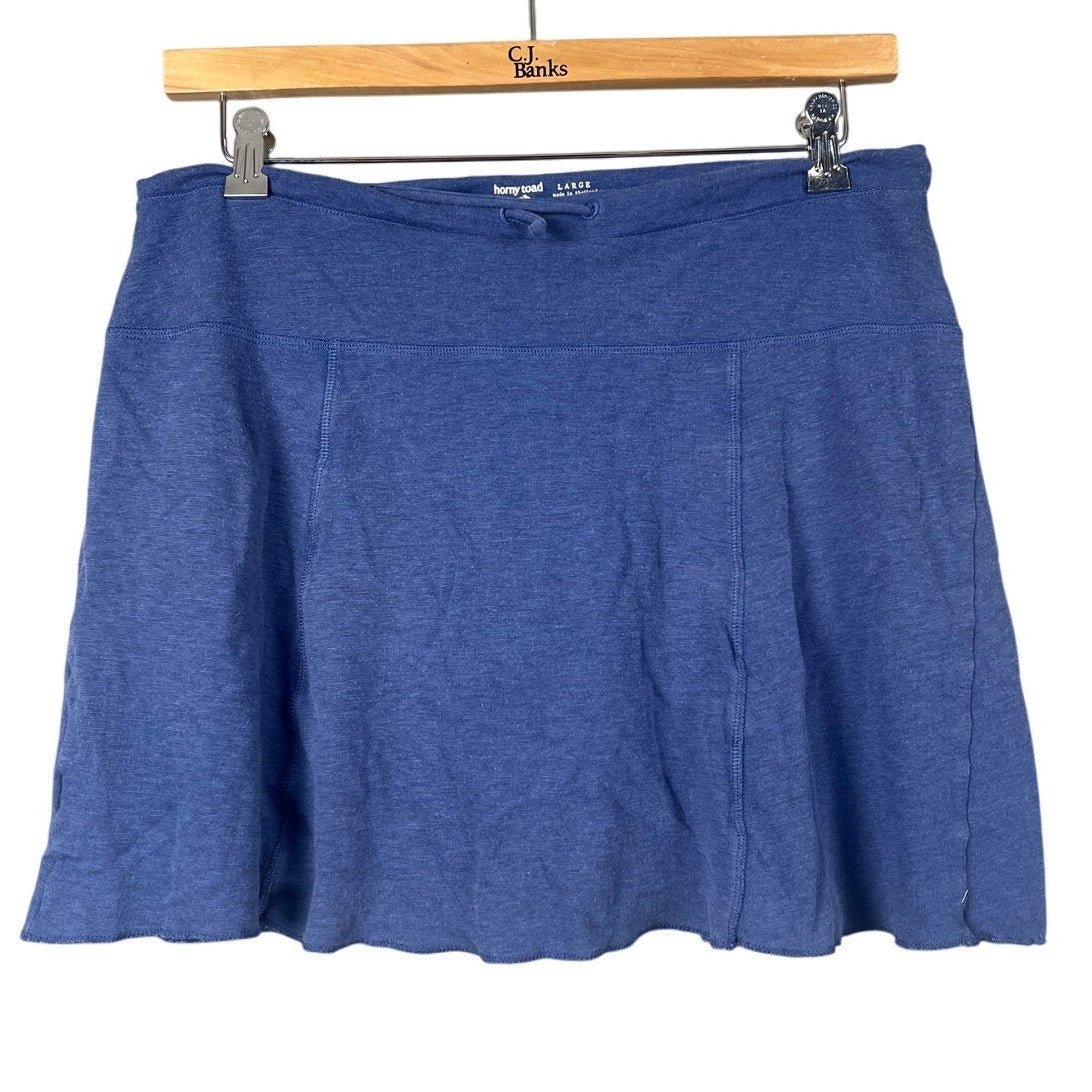 Horny Toad Blue Mini pleated Skirt Size Large