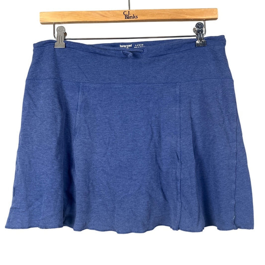 Horny Toad Blue Mini pleated Skirt Size Large