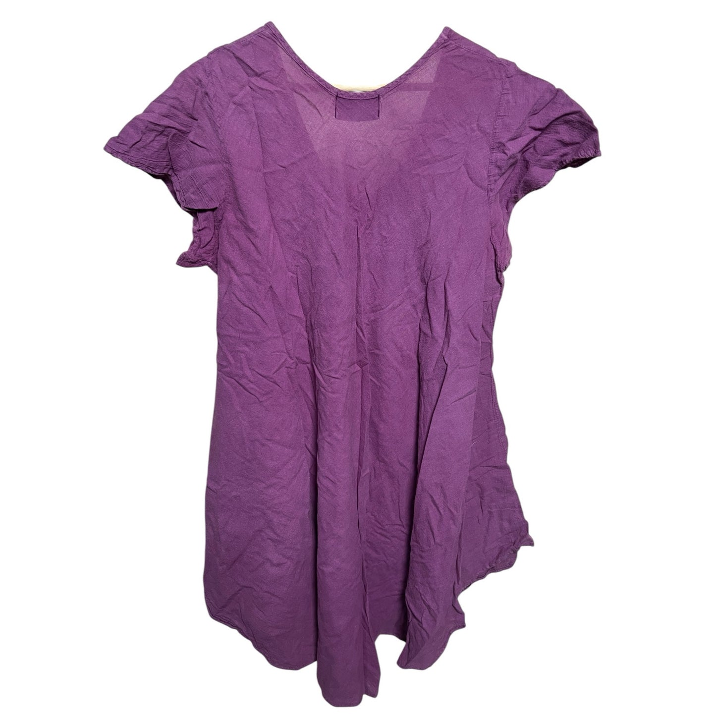 Zumi Purple Long Dress Flower Design *Dimensions In Pictures*