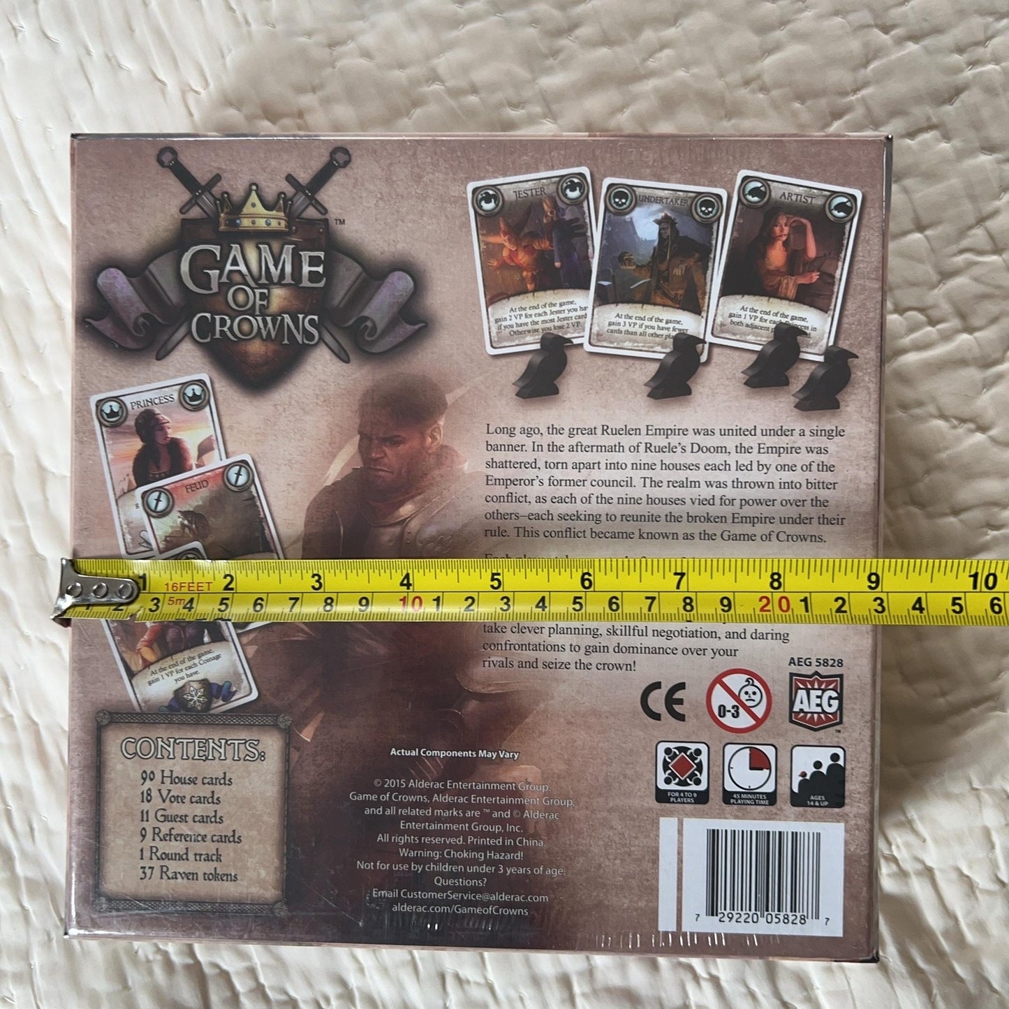 AEG Game Of Crowns Board Game 2015 Complete Sealed Strategy 4-9 Players