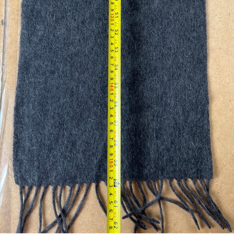 NWT Joseph & Feiss 100% Wool Scarf Charcoal Gray Fringe Classic Men's Winter