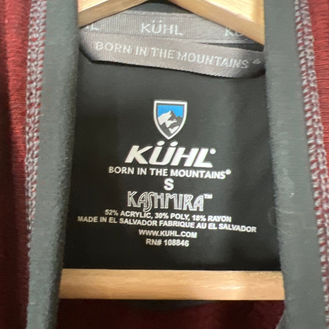 Kuhl Size Small Quarter Zip Red Kashmira Red Sweater