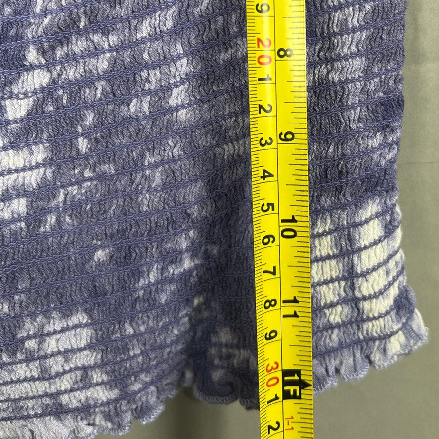 Kendall & Kylie Top Size Medium 100% Rayon Crop Top Smocked Shirt