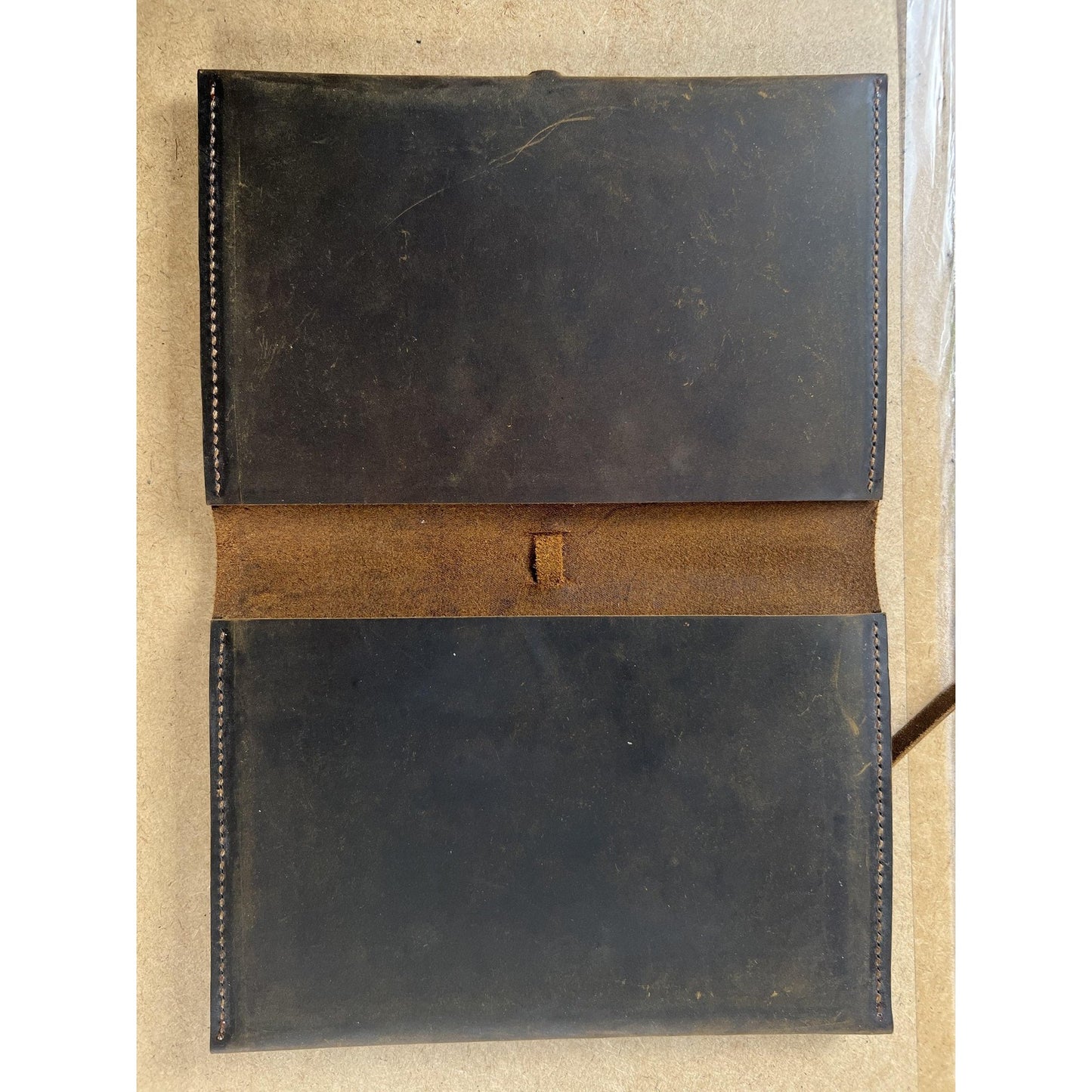 Handmade Brown Leather Journal Cover Medium Bookbinding Notebook Rustic