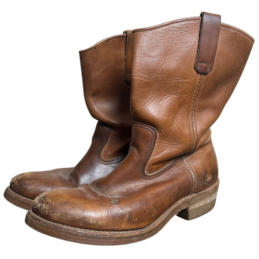 Redwing Made In USA Western Boots Brown Leather 8.5D