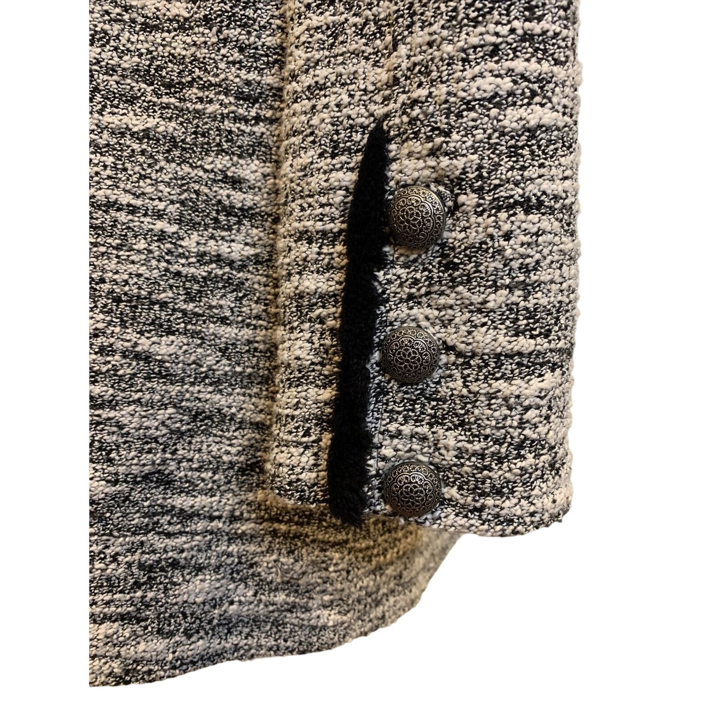 NWOT Nelly Women's Sweater Black And White Jacket Button Up Size 1 Small