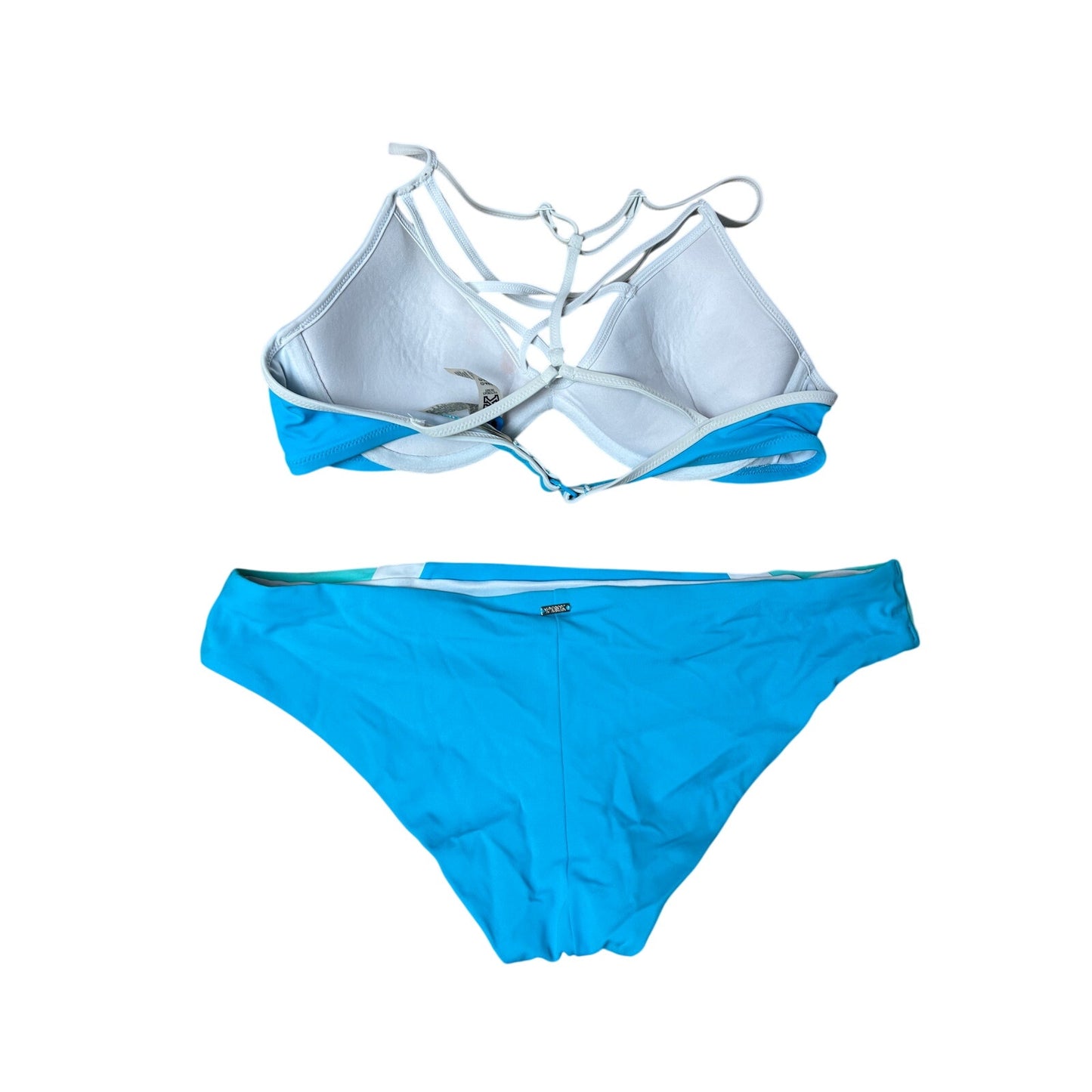Victoria's Secret PINK  Strappy Front T-Back Colorblock Bikini Top & Bottom Size S/M