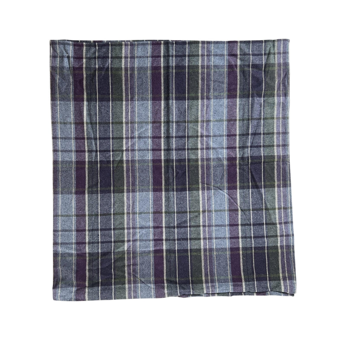 Earth Squared Cushion Cover Gray 60x60 Cm 100% Wool Checked Traditional