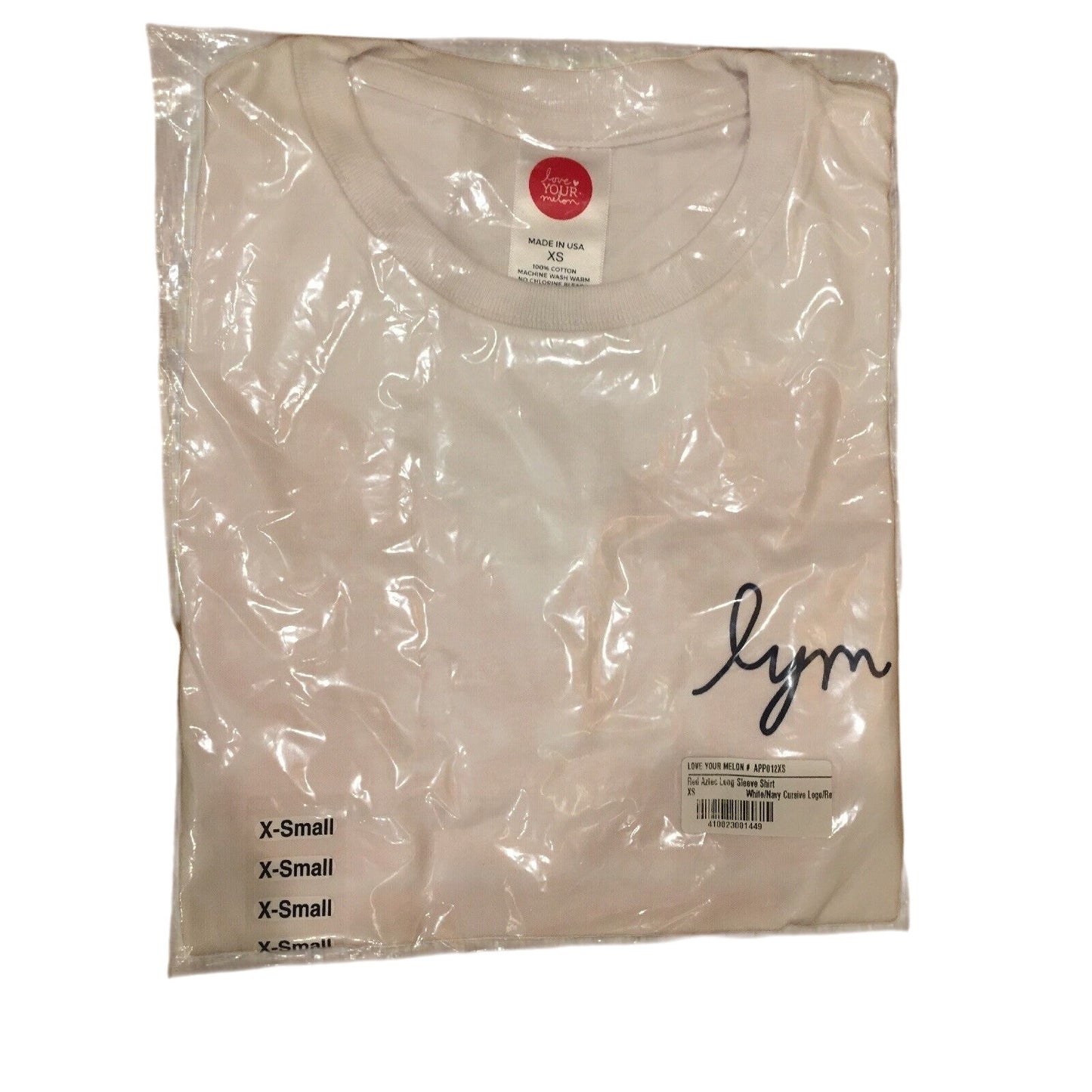 Love Your Melon Red Aztec Kids White Long Sleeve Heart Shirt Size X-Small XS