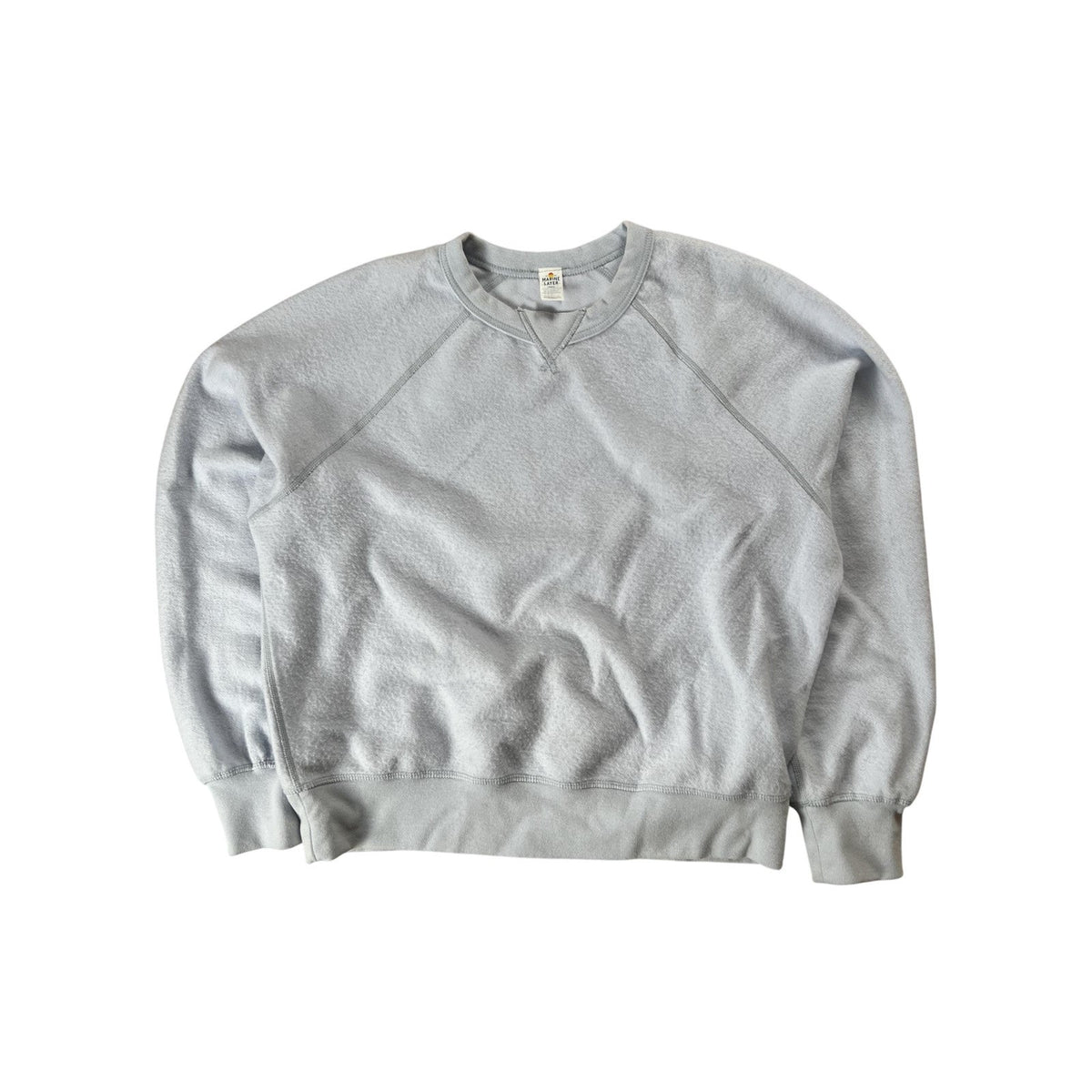 Marine Layer Sweater Womens S Gray Pullover Crew Neck Lightweight Raglan