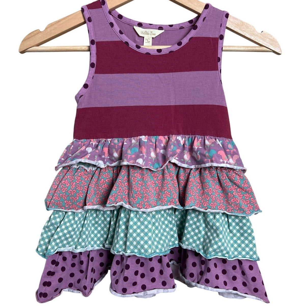 Matilda Jane Size 6 Kids Oh Dear Ruffles Tunic Tank