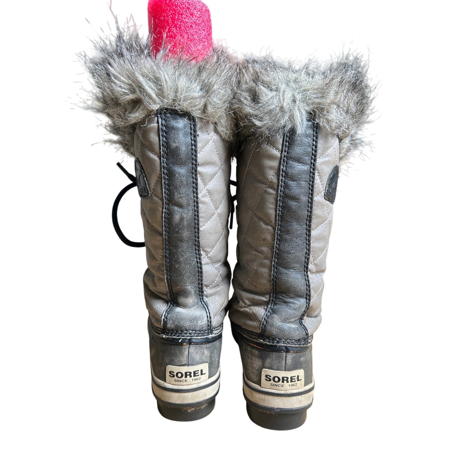 Sorel Womens Size 6 Tofino Gray Lace Up Waterproof Winter Snow Boots