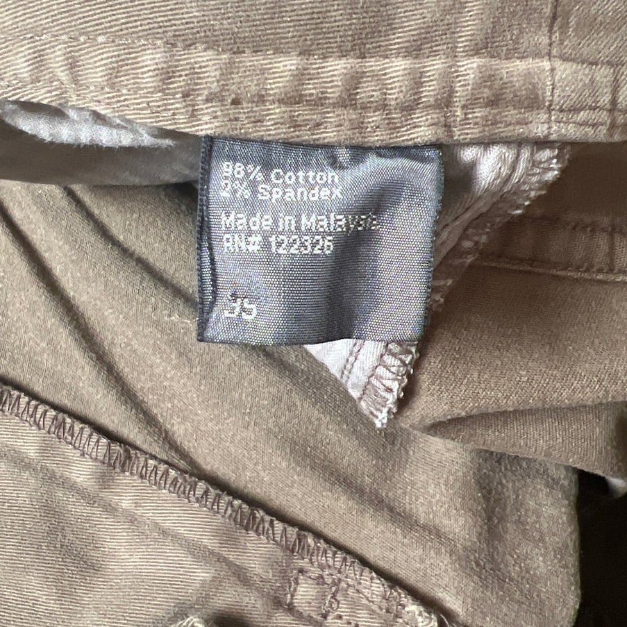 J. Hilburn Mens 35 Taupe Straight Leg Brown Pants