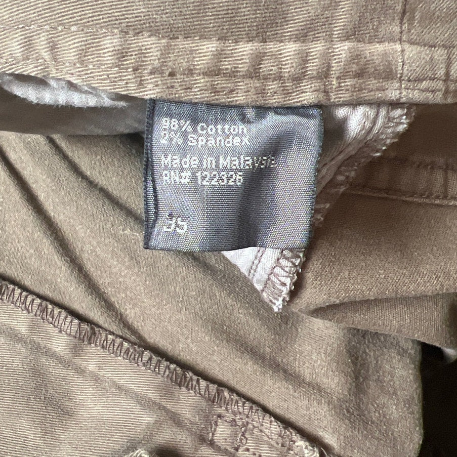 J. Hilburn Mens 35 Taupe Straight Leg Brown Pants