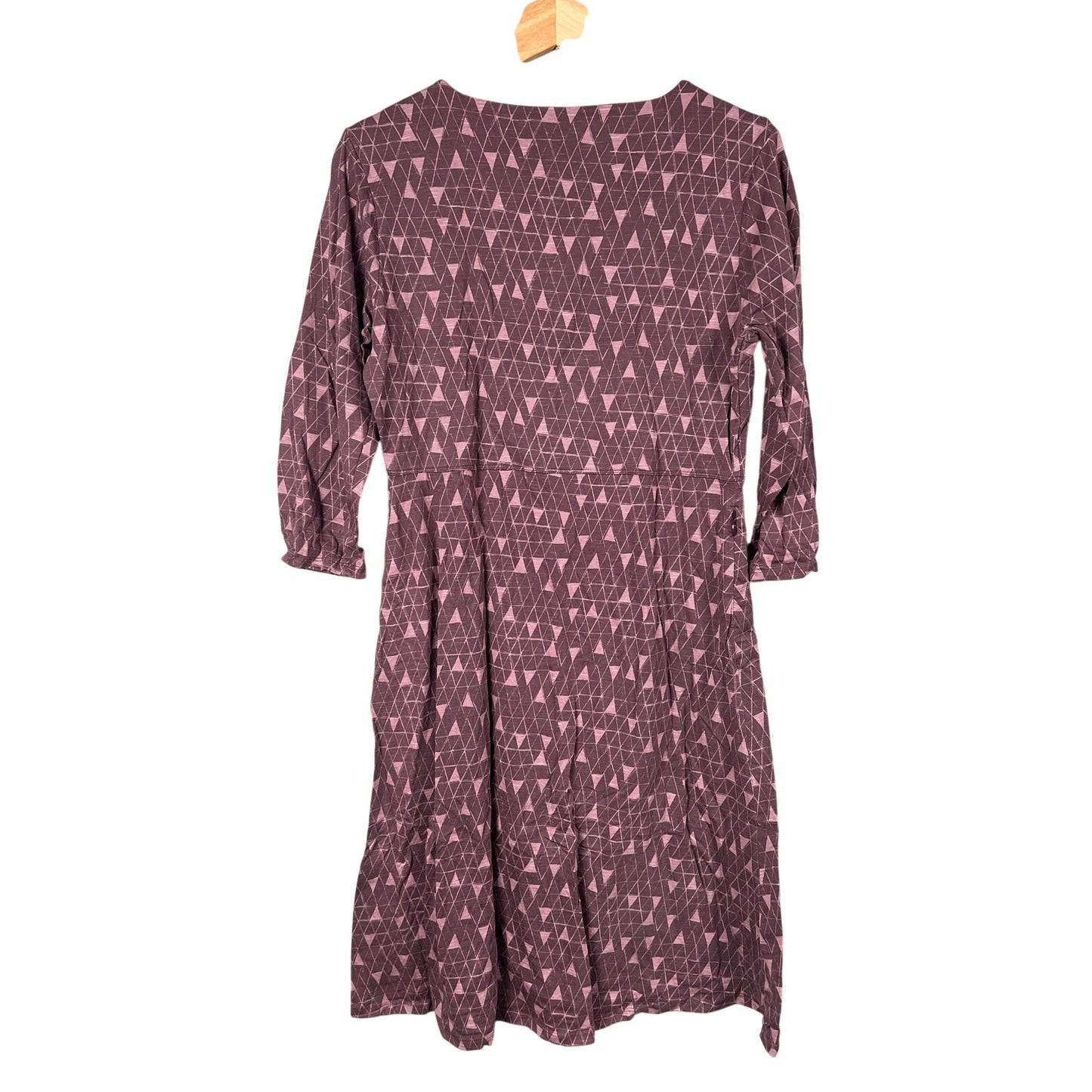 Toad & Co Cue Long Sleeve Dress Purple Print Women's Size M