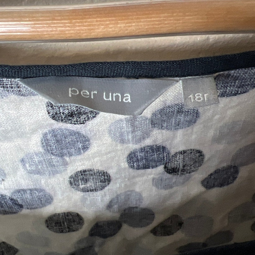 Per Una 18r M&S Marks Spence Polka Long Dress