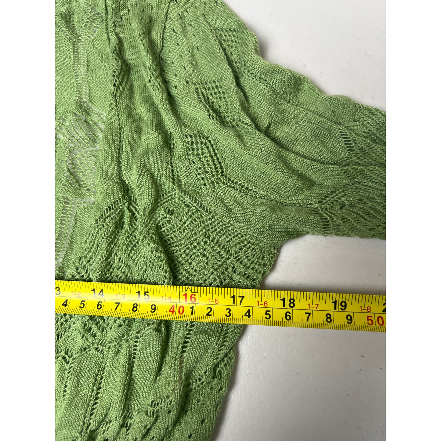 Free People Thin Green Cardigan Pullover Size medium *Minor hole*