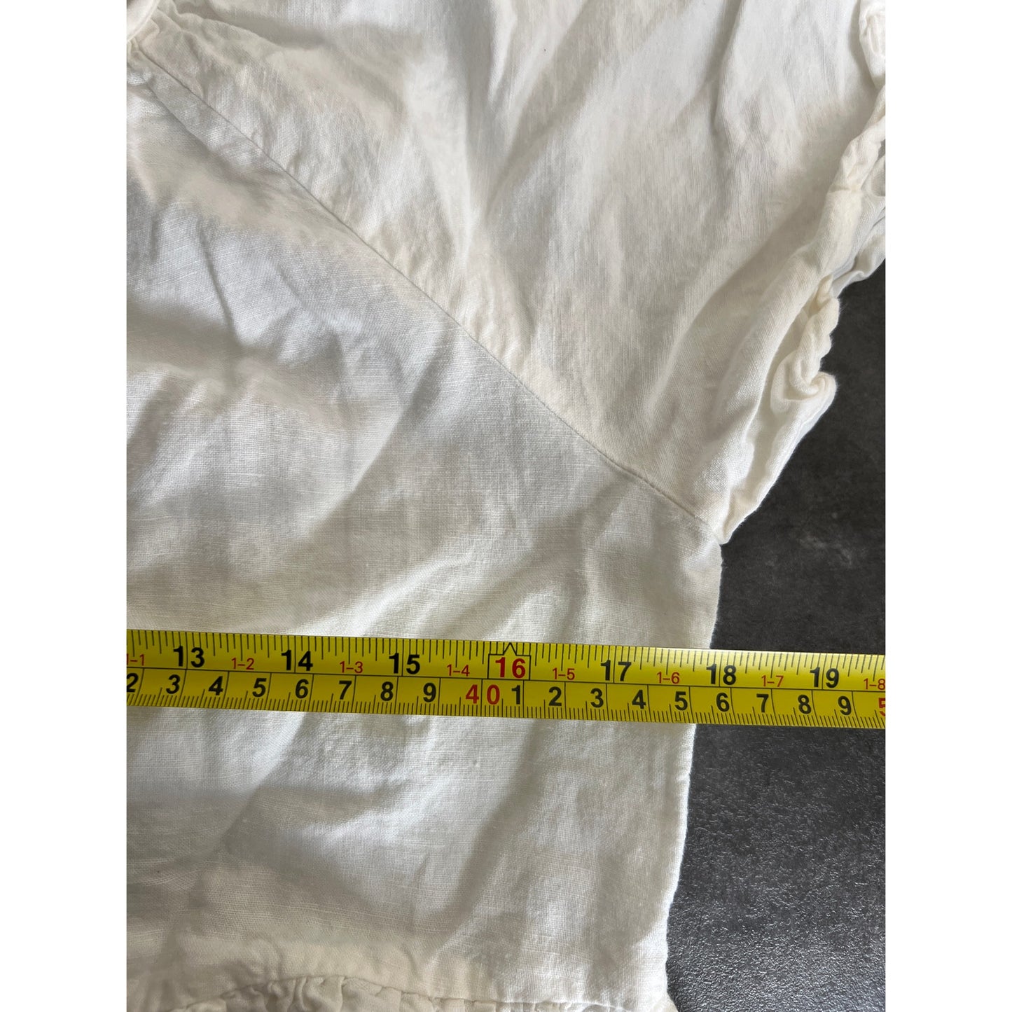 Madewell Linen White Sundress Size Small Flutter Sleeve Button Mini Dress