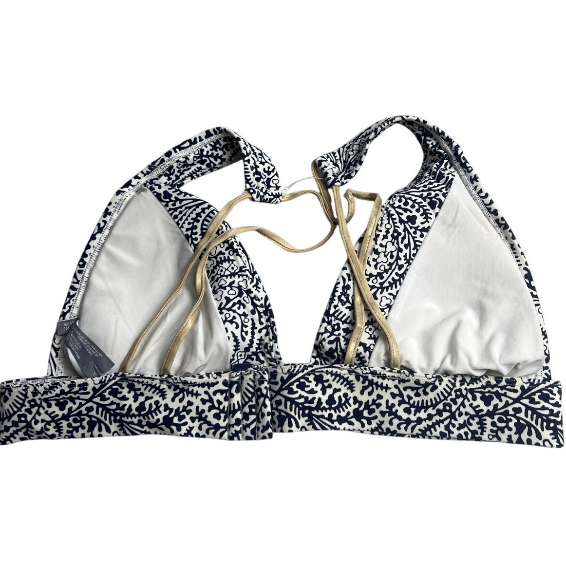 Aerie Large Swim Bikini Top Strappy Black White