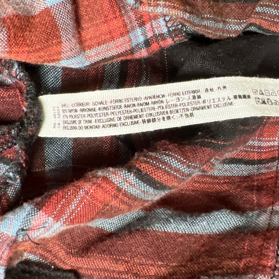 Free People Plaid Red/Black Jumpsuit Size S