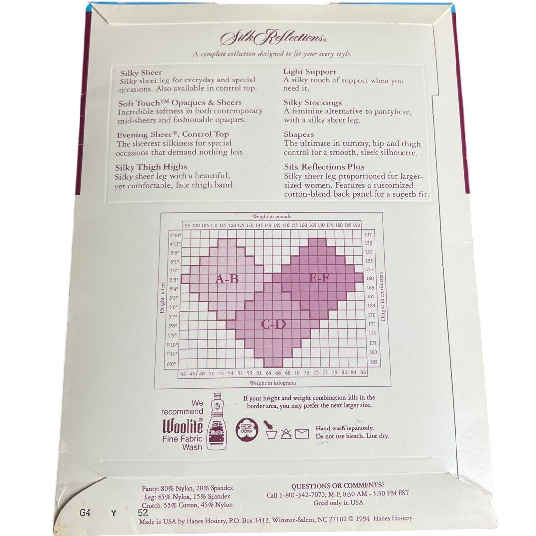 NWT Hanes Silk Reflection Silky Sheer Sandalfoot Pantyhose Size AB