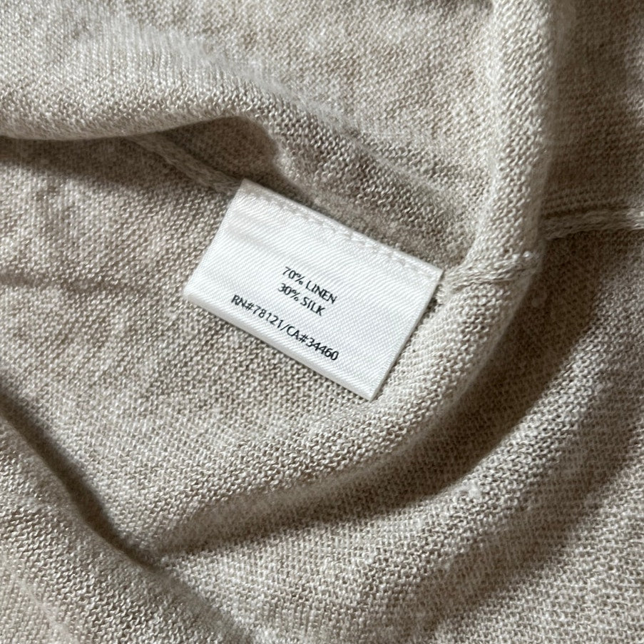 Eileen Fisher Linen Women Beige Cardigan Size XL