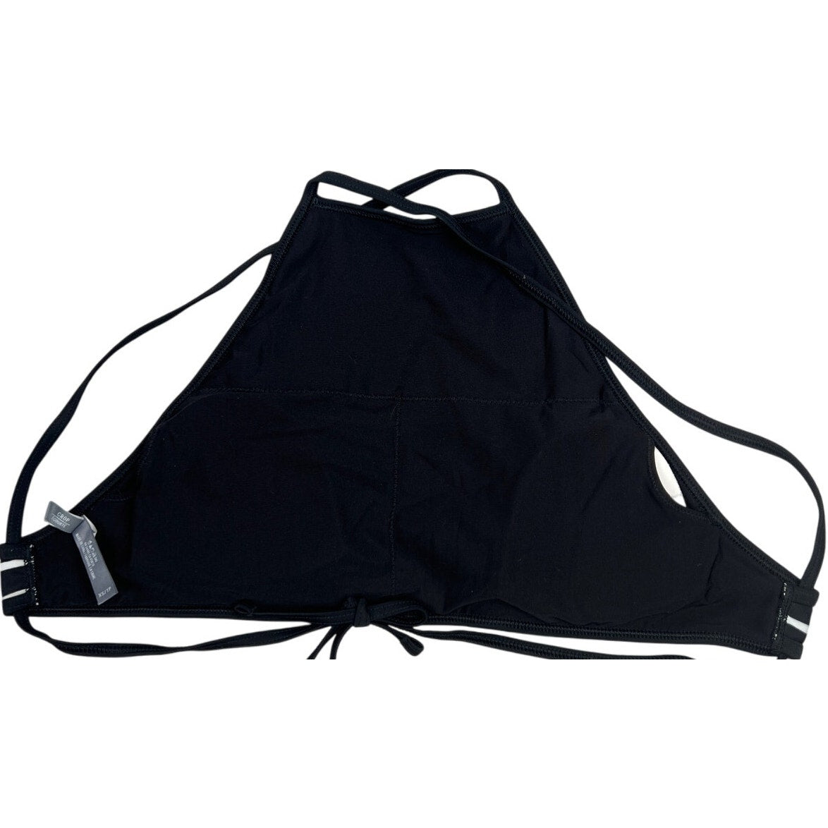 Aerie Triangle Striped Swim Top XS Crop Halter Tie