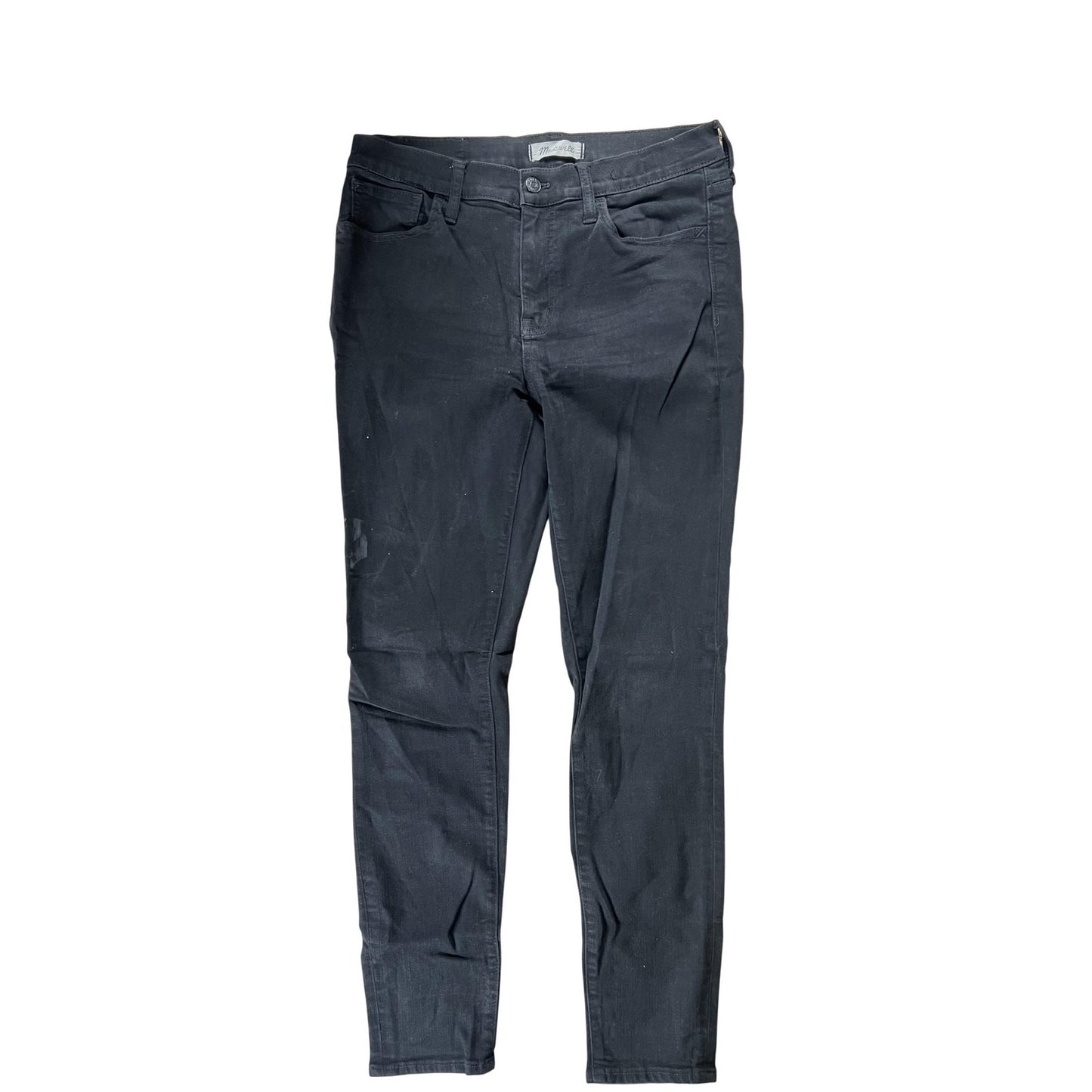 Madewell Jeans Womens 29 Black Skinny Dark Wash Stretch Denim 5-Pocket Zip