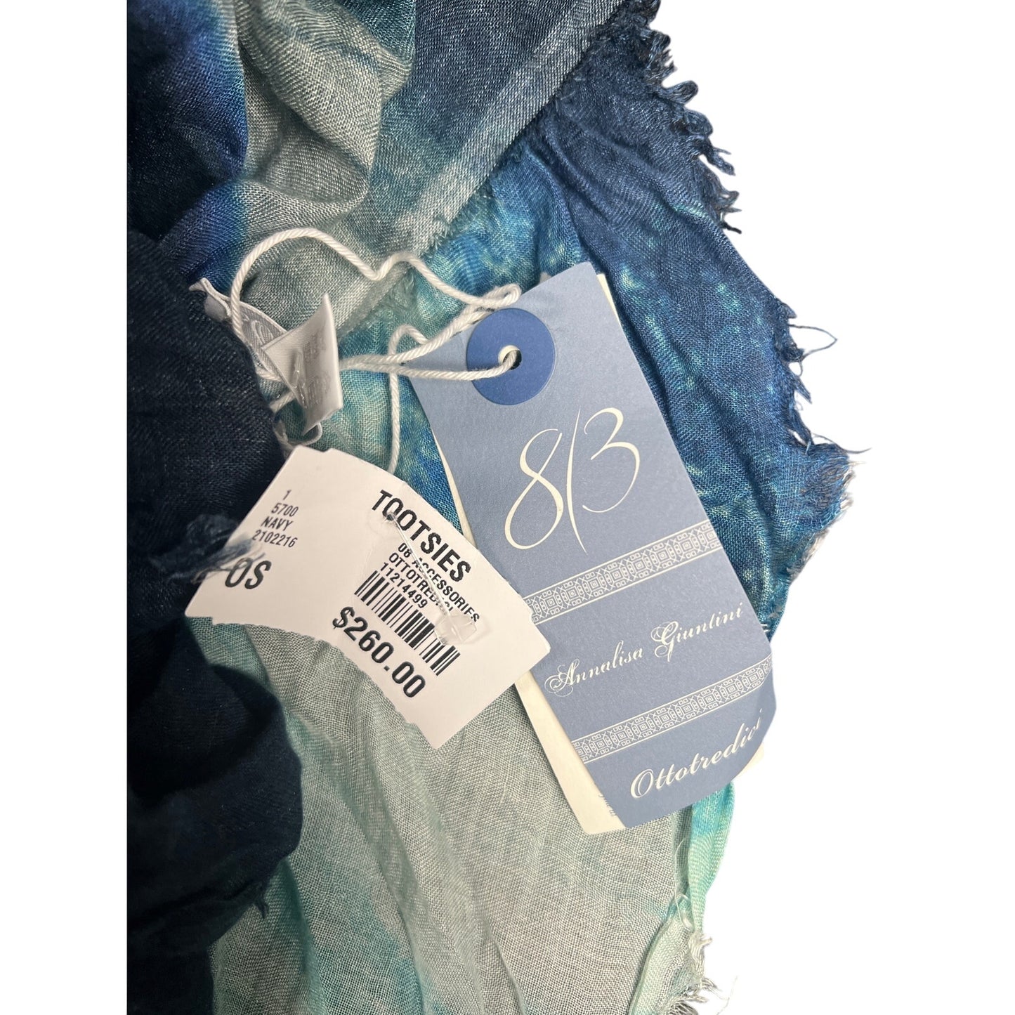 Annalisa Guintina Ottotredici NWT Made In Italy Scarf Abstract Colors