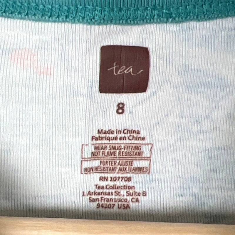 Tea Collection Boys Green Turtle Pajama Set Size 8