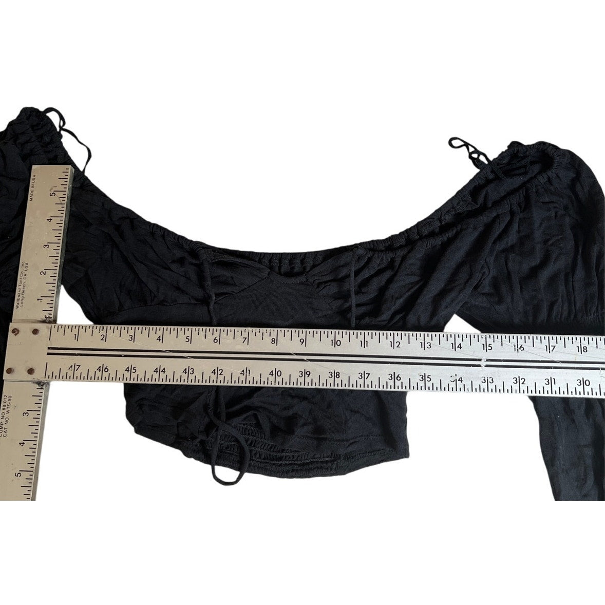 Urban Outfitters Off Shoulder Long Sleeve Black Top Size Medium