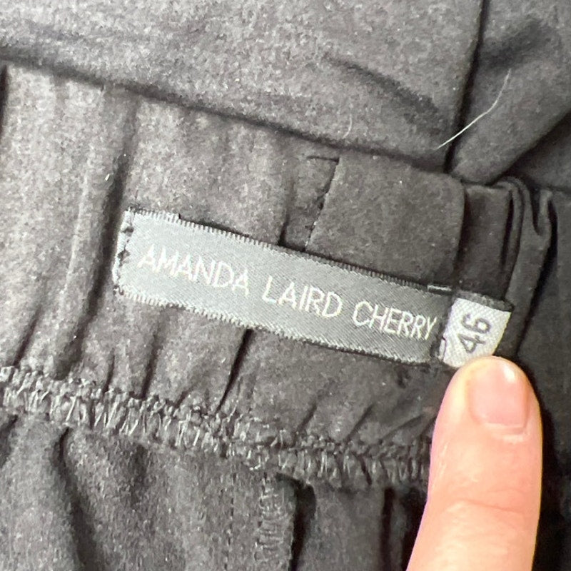 Amanda Laird Cherry Black Soft Pants Women Size 46