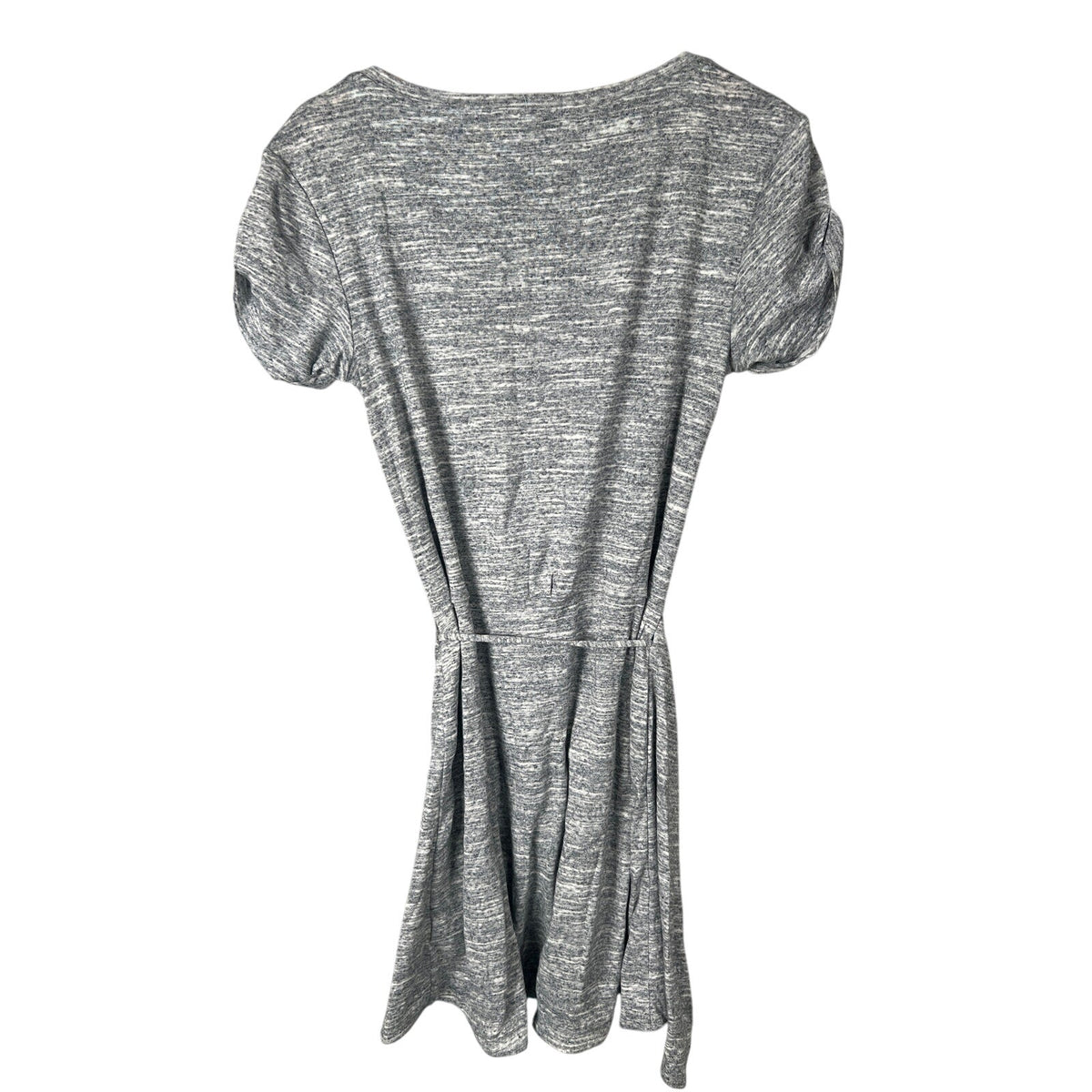 Maeve Anthropologie Heather Gray Wrap Front Mini Dress XS 100% Cotton