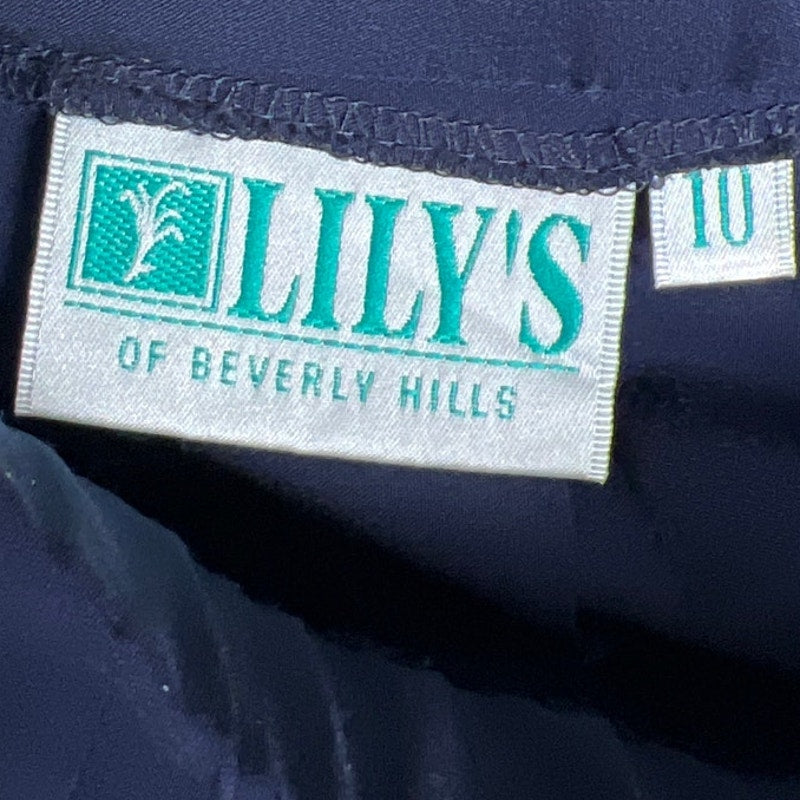 Vintage Lily's Of Beverly Hills Navy Blue Size 10 Flair