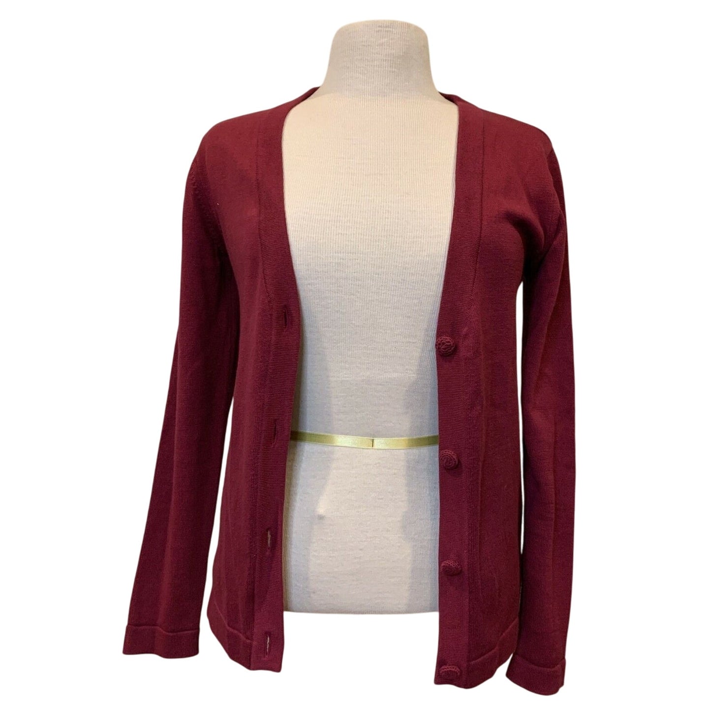 Alpaca Wawa Alpaca Blend Cardigan Sweater Red Button Up Women's Size S - EUC