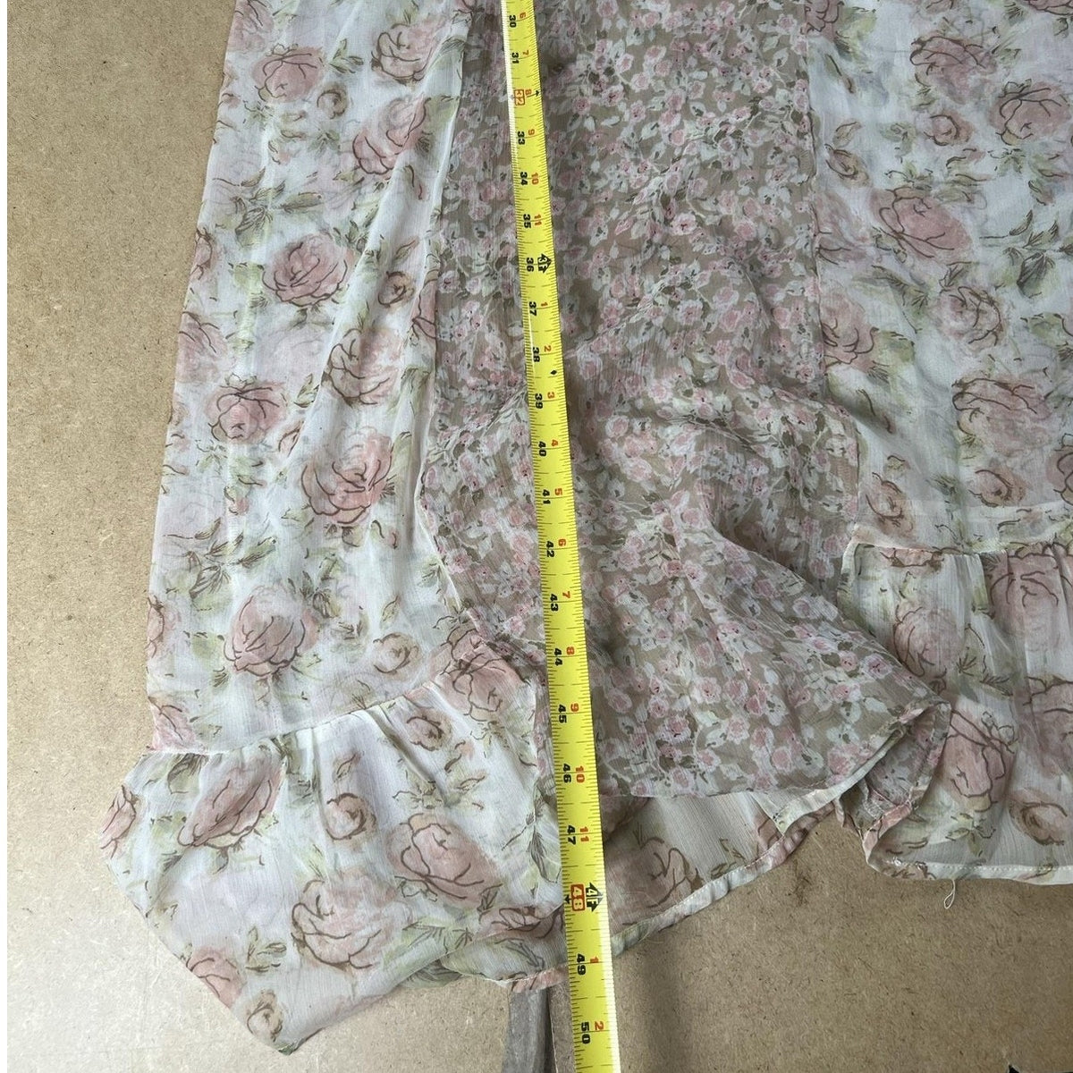 Band Of Gypsies Dress Womens S White Floral Maxi Sundress Scoop Neck Ruffle
