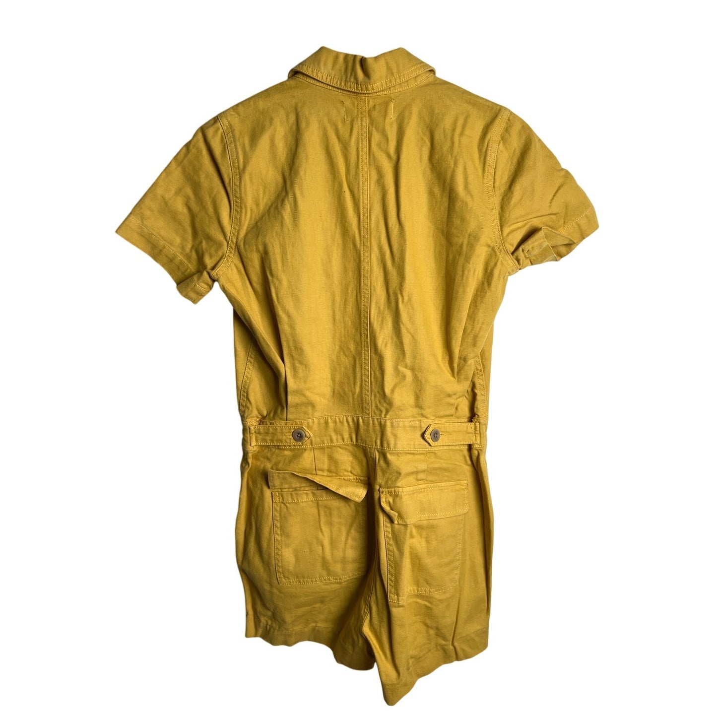 NWT Madewell Women's XS Mustard 100% Cotton Coverall Jumpsuit