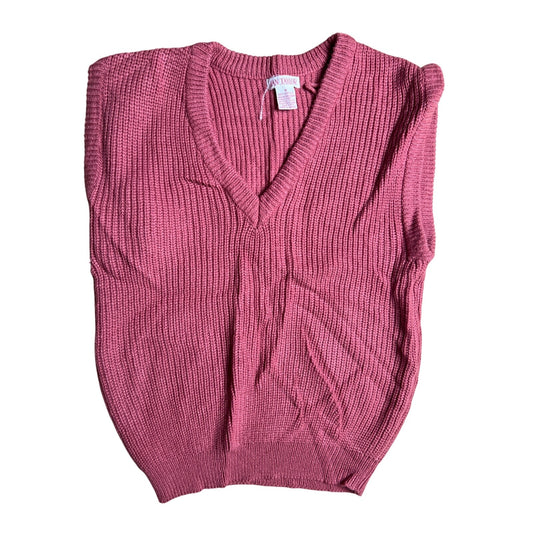 Vintage Jan Taylor Knitted Pink Vest Size M