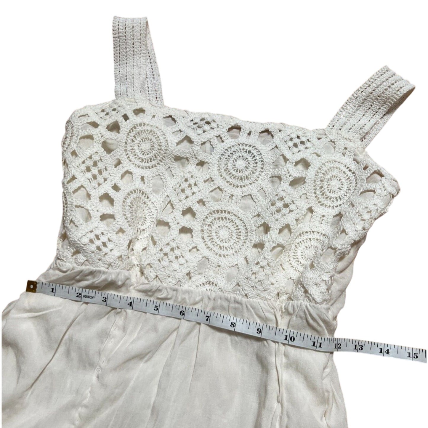 Muke oneplus White Sundress Circular Patterned Large L