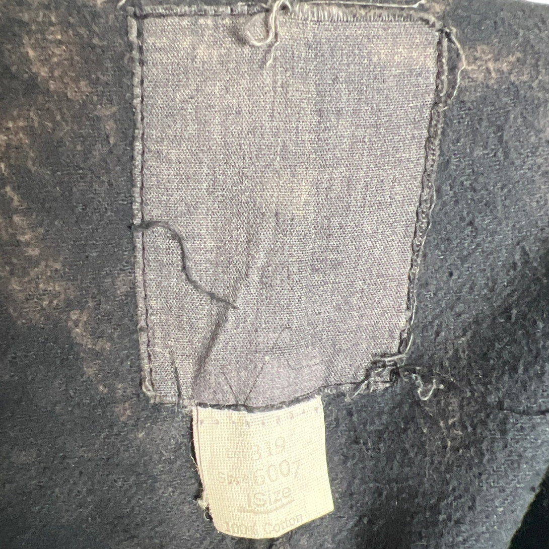 One Size 100% Cotton Faded Jumpsuit Button Up Gray