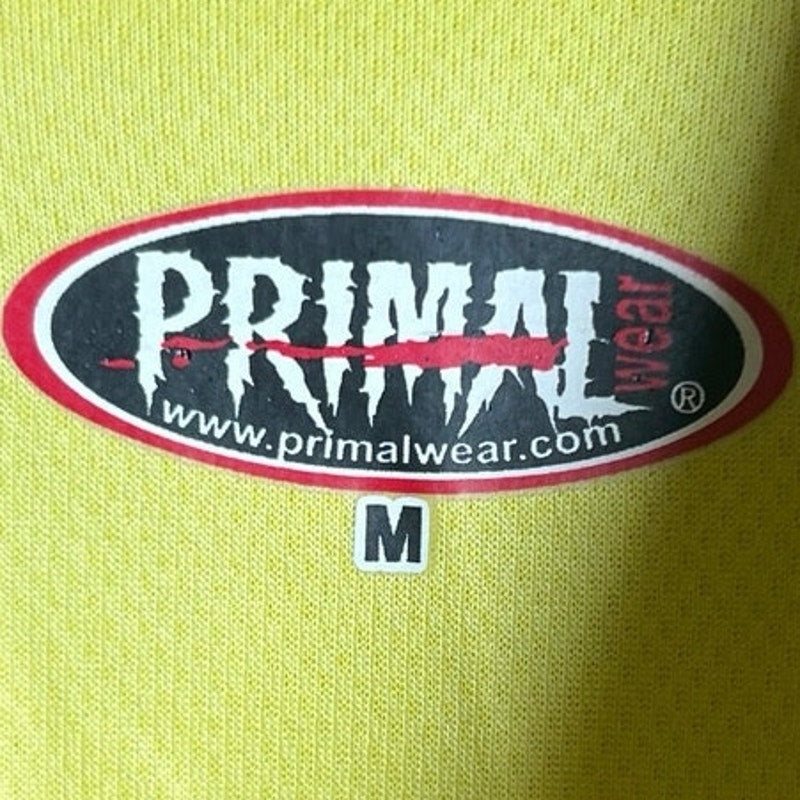 Primal Wear Size Medium Cycling Performance Yellow Men’s Workout T-shirt 100% Polyester