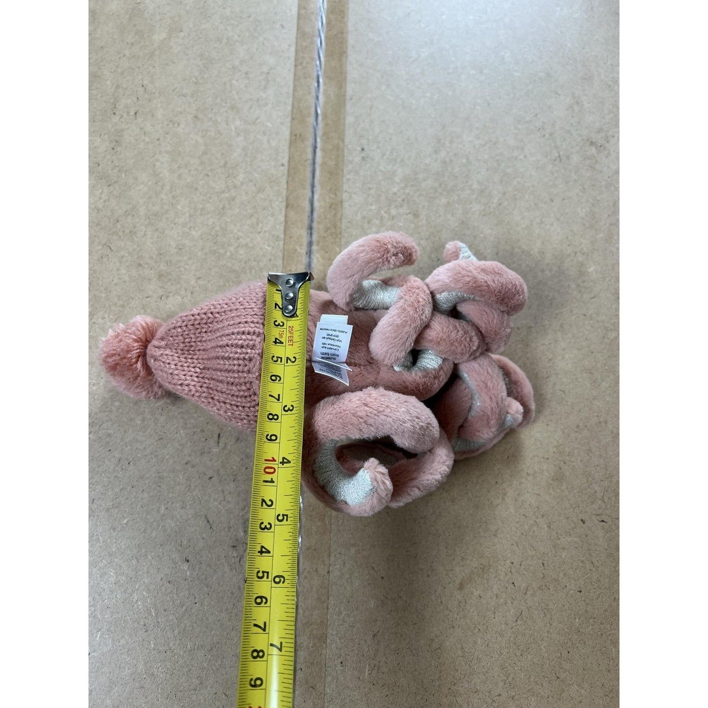 Jellycat Pink Octopus Plush 12 Months & Under Knit Hat Soft Stuffed Baby Toy